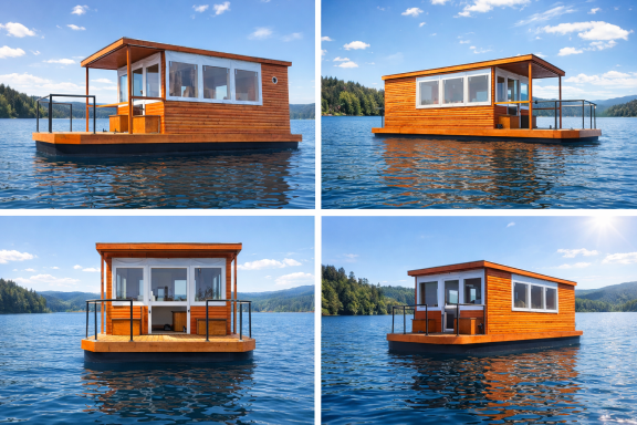 Selbstfahrer Grillfloß auf dem Tegeler See in Berlin